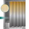 ALAGEO Shower Curtain Yellow Grey Gradient Fabric Bath Curtains Solid Color Ombre Bathroom Decor Sets with Hooks Waterproof 72x96inch view 3