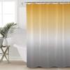 ALAGEO Shower Curtain Yellow Grey Gradient Fabric Bath Curtains Solid Color Ombre Bathroom Decor Sets with Hooks Waterproof 72x96inch view 4