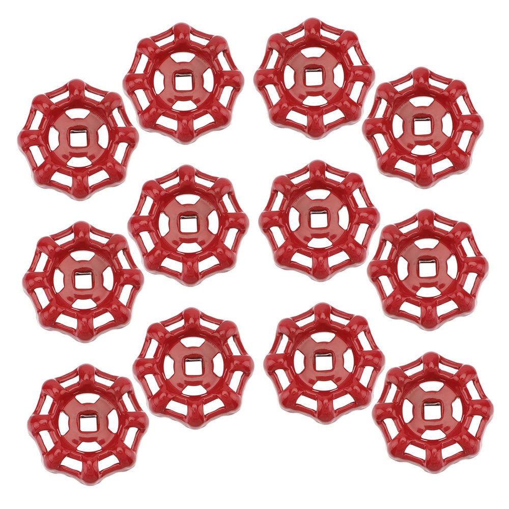 DOITOOL 12pcs Cast Iron Gate Hand Wheel Valve Handles for Water Pipe Shutoff Wheel Seal