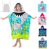 Athaelay Shark Theme Cover-ups for Big Kids Hooded Bath Poncho Towels with Hood Children Beach Wearable Cover ups view 1