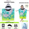 Athaelay Shark Theme Cover-ups for Big Kids Hooded Bath Poncho Towels with Hood Children Beach Wearable Cover ups view 4