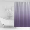 ALAGEO Shower Curtain Purple Gradient Fabric Bath Curtains Solid Color Ombre Bathroom Decor Sets with Hooks Waterproof 72x84inch view 2