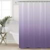 ALAGEO Shower Curtain Purple Gradient Fabric Bath Curtains Solid Color Ombre Bathroom Decor Sets with Hooks Waterproof 72x84inch view 4