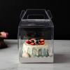 10Pcs Clear Cake Boxes Carrier Packaging for 3/4 Inch Cake Transparent Gift Box Plastic Cupcake Candy Display Boxes Portable Single Cake Containers for Wedding Birthday Parties Baby Shower Favors view 1