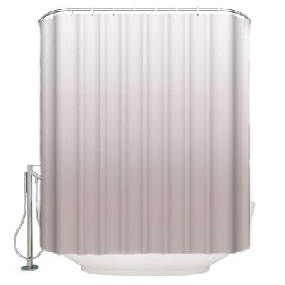 ALAGEO Shower Curtain Taupe Gradient Fabric Bath Curtains Solid Color Ombre Bathroom Decor Sets with Hooks Waterproof 72x78inch