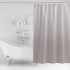 ALAGEO Shower Curtain Taupe Gradient Fabric Bath Curtains Solid Color Ombre Bathroom Decor Sets with Hooks Waterproof 72x78inch view 2