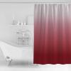 ALAGEO Shower Curtain Red Gradient Fabric Bath Curtains Solid Color Ombre Bathroom Decor Sets with Hooks Waterproof 72x84inch view 2