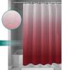 ALAGEO Shower Curtain Red Gradient Fabric Bath Curtains Solid Color Ombre Bathroom Decor Sets with Hooks Waterproof 72x84inch view 3