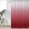 ALAGEO Shower Curtain Red Gradient Fabric Bath Curtains Solid Color Ombre Bathroom Decor Sets with Hooks Waterproof 72x84inch view 4