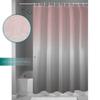 ALAGEO Shower Curtain Pink Grey Gradient Fabric Bath Curtains Solid Color Ombre Bathroom Decor Sets with Hooks Waterproof 72x96inch view 3