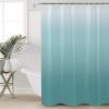 ALAGEO Shower Curtain Turquoise Gradient Fabric Bath Curtains Solid Color Ombre Bathroom Decor Sets with Hooks Waterproof 72x84inch view 4