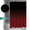 ALAGEO Shower Curtain Black Red Gradient Fabric Bath Curtains Solid Color Ombre Bathroom Decor Sets with Hooks Waterproof 72x84inch view 3