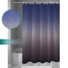 ALAGEO Shower Curtain Purple Grey Gradient Fabric Bath Curtains Solid Color Ombre Bathroom Decor Sets with Hooks Waterproof 72x84inch view 3