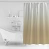 ALAGEO Shower Curtain Yellow Gradient Fabric Bath Curtains Solid Color Ombre Bathroom Decor Sets with Hooks Waterproof 72x84inch view 2
