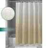 ALAGEO Shower Curtain Yellow Gradient Fabric Bath Curtains Solid Color Ombre Bathroom Decor Sets with Hooks Waterproof 72x84inch view 3