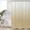 ALAGEO Shower Curtain Yellow Gradient Fabric Bath Curtains Solid Color Ombre Bathroom Decor Sets with Hooks Waterproof 72x84inch view 4