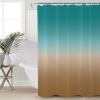 ALAGEO Shower Curtain Turquoise Purple Gradient Fabric Bath Curtains Solid Color Ombre Bathroom Decor Sets with Hooks Waterproof 60x72inch view 4
