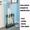 Umbrella Racks WXYZ Home Hotel Metal Umbrella Stand, Can Be Hung On The Wall Shoe Cabinet, Large Capacity and Space Saving, 34x8.5x40.8cm, Black, Green (Color : Black) view 3