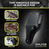 HolsterBuilder Mid Ride Holster Belt Loop Attachment, Compatible with G-Code Holsters, Injection Molded Non-Corrosive Polymer, Universal 3-Hole OWB Fit for 2" Belts, Made in USA (Black) view 3