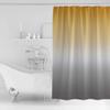 ALAGEO Shower Curtain Yellow Grey Gradient Fabric Bath Curtains Solid Color Ombre Bathroom Decor Sets with Hooks Waterproof 72x84inch view 2