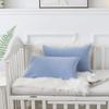 Household Cotton Jersey Knit Pillowcases, Soft and Breathable Travel Pillow Cases with Envelope Closure, 13" x 18" 2 Pack (Beige Blue) view 4
