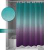 ALAGEO Shower Curtain Turquoise Purple Gradient Fabric Bath Curtains Solid Color Ombre Bathroom Decor Sets with Hooks Waterproof 72x84inch view 3