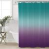 ALAGEO Shower Curtain Turquoise Purple Gradient Fabric Bath Curtains Solid Color Ombre Bathroom Decor Sets with Hooks Waterproof 72x84inch view 4