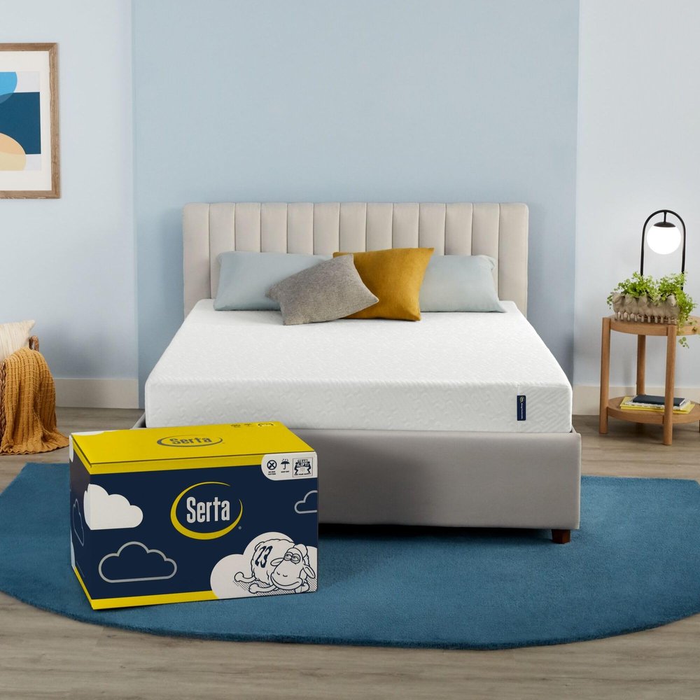 Serta 7" Cooling Gel Memory Foam Mattress, King Size Mattress, Medium-Firm