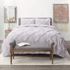 3 Piece Pinch Pleated Duvet Cover Set with 2 Pillow Shams 100% Egyptian Cotton 800 Thread Count with Zipper & Corner Ties Tuffed Pattern Decorative(California King/King)Pinch Light Lavender view 2