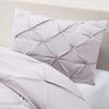 3 Piece Pinch Pleated Duvet Cover Set with 2 Pillow Shams 100% Egyptian Cotton 800 Thread Count with Zipper & Corner Ties Tuffed Pattern Decorative(California King/King)Pinch Light Lavender view 4