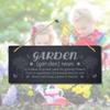 Stukk Garden A Place of Ground Flowers Tree Fruits Hanging Sign, Natural Engraved Slate Stone Plaque, 30x12cm view 1
