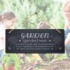 Stukk Garden A Place of Ground Flowers Tree Fruits Hanging Sign, Natural Engraved Slate Stone Plaque, 30x12cm view 2