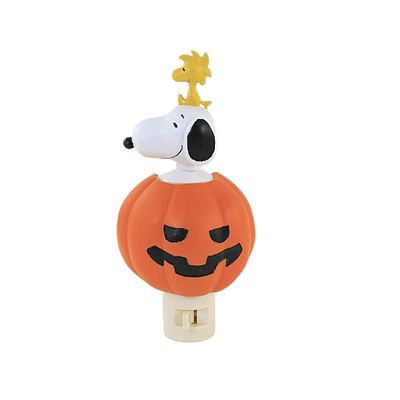 Roman Snoopy in Jack-O-Lantern Swivel Plug Night Light 7 Inch