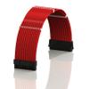 LINKUP ATX 24-Pin PSU Extension Cable | Braided Sleeved, 50cm, Red view 1