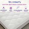 Cal King Size Waterproof Premium Mattress Pad by Slumberfy  Quilted Fitted 400 TC Cotton Mattress Protector - All Natural & Breathable Fabric, Cooling Topper (72x84 in) view 2