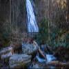 Iconic Arts Laminated 24x36 Poster: Waterfalls River Between Stones Nature view 1