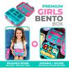 Bento Lunch Box with Insulated Bag, Water Bottle Ice Pack Set for Kids Toddlers, 5 Portion Sections, BPA Free Removable Tray, Pre-School Kid Toddler Daycare Lunches, Snack Container, Pink Unicorn view 3
