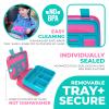 Bento Lunch Box with Insulated Bag, Water Bottle Ice Pack Set for Kids Toddlers, 5 Portion Sections, BPA Free Removable Tray, Pre-School Kid Toddler Daycare Lunches, Snack Container, Pink Unicorn view 4