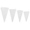 Pastry Tek Piping Bag Set, Set Of 4 Reusable Icing Bags - Durable, White Silicone Pastry Bag Set, Anti Burst, Decorate Cakes, Cupcakes, Macarons, Or Cookies - Restaurantware view 2