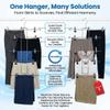 5 Tier Metal Hangers with Clips - Pack of 2 Space-Saving Wire Hangers, Heavy Duty Stainless Steel Clothes Hangers for Pants, Skirts, Scarves, and Jeans - Ideal for Closet Organization view 2
