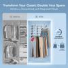 5 Tier Metal Hangers with Clips - Pack of 2 Space-Saving Wire Hangers, Heavy Duty Stainless Steel Clothes Hangers for Pants, Skirts, Scarves, and Jeans - Ideal for Closet Organization view 4