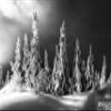 Iconic Arts Laminated 24x36 Poster: Black and White Picture of Snow Covered Landscape and Trees Under Dark Clouds hd Nature HD view 1