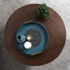 Kate and Laurel Caspen Modern Round Tray, 15.5 inch Diameter, Teal, Decorative Tray for Storage and Display view 4