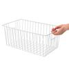 16inch Freezer Wire Storage Organizer Baskets, Household Refrigerator Bins with Built-in Handles for Cabinet, Pantry, Closet, Bedroom view 4