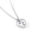 QJZM Cremation Jewelry UrnCremation Jewelry for Pet Heart Shaped Stainless Steel Keepsake Necklace Dog/Cat Paw Print Memorial Urn Pendant Hold Ashes-Rose Gold_Necklace Box Funnel view 3