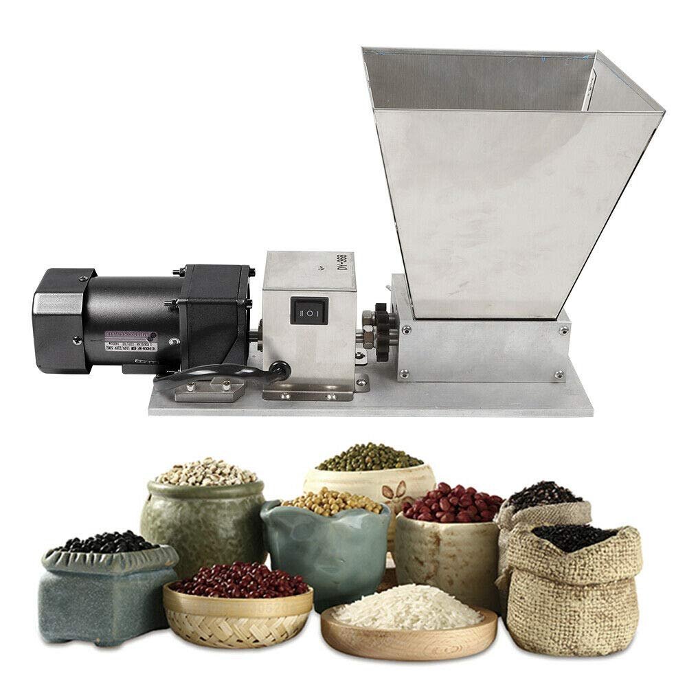 Electric Grinder Mill 60W Malt Rice Corn Crusher Food Grain Coffee Wheat Feed Mill Milling Machine 75RPM Barley Malt Grain Mill Homebrew Cereal Beans Grinder 110V