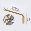 CAMZ 2 Piece Swing Arm Curtain Rods, Iron Rod with Mounting Hardware Heavy Duty 40kg 180 Swing Window Curtain Display Stand for Store Kitchen Bathroom (Gold 90cm/35in) view 2
