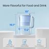 Waterdrop PT-61B Water Filter Pitcher, 10-Cup, NSF Certified, 200-Gallon Long-Life Filter, 5X Longer Filter Life, Reduces PFOA/PFOS and Chlorine, BPA-Free, Classic Manual-Flip Design, Blue view 3