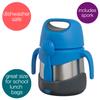 b.box Insulated Food Jar with Spork for Toddlers | Easy Open Container | Stainless Steel, 5hrs+ of Perfect Temperatures | Dishwasher Safe, BPA Free (Blue Slate, 11 oz) view 4