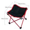 PRETYZOOM 1pc Multipurpose Portable Folding Stool Mini Chair for Fishing Camping BBQ Outdoor Use Red Lightweight Compact Design Great Load-Bearing Capacity view 2